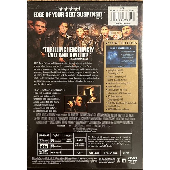 U-571 (DVD, 2000) - Picture 2 of 3